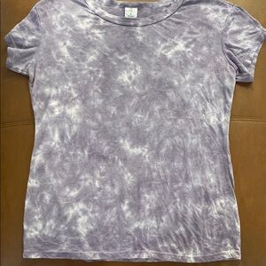 Purple and White Short Sleeve Tie-Dye T-Shirt